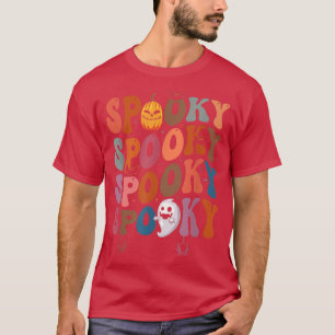 Groovy Spooky Vibes  Floral Ghost Hippie Ha T-shirt