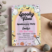 Groovy Spooky Vibes Ghost Verjaardag Kaart