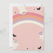 Groovy Spooky Vibes Girl Halloween Verjaardag Kaart (Achterkant)