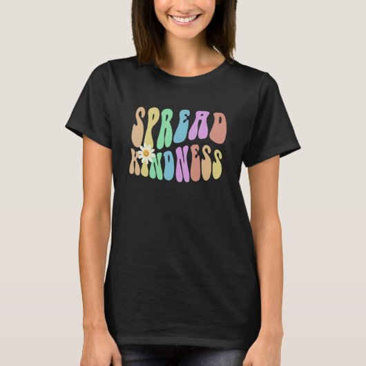 Groovy SPREAD KINDNESS Retro Stop Bullying Choose T-shirt (Voorkant)