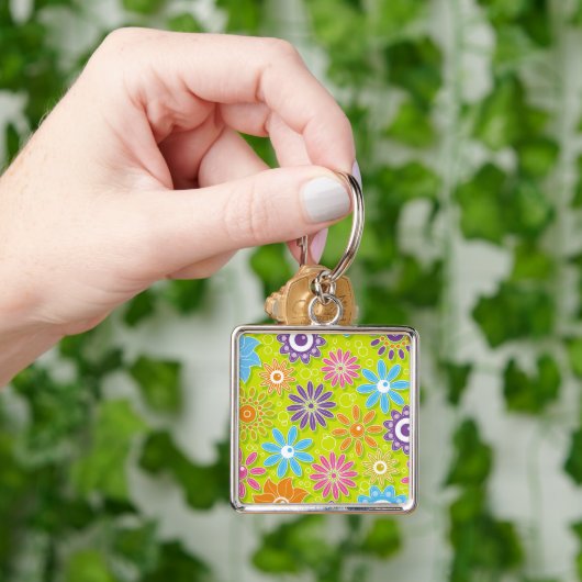 Groovy Spring Flower Power Sleutelhanger (Hand)