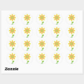 Groovy Spring Flower Ronde Sticker (Vel)