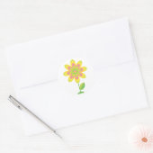 Groovy Spring Flower Ronde Sticker (Envelop)