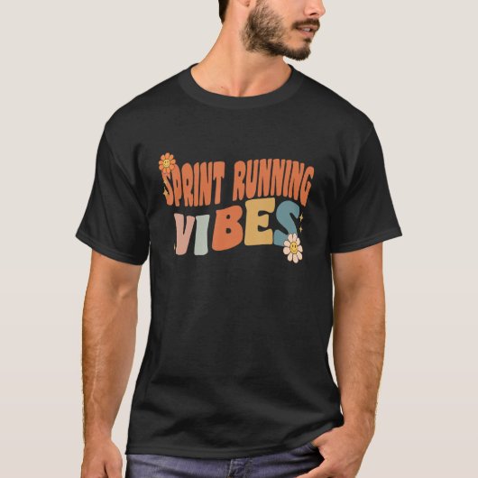 Groovy Sprint Hardlopen Vibes Kostuum Retro Lerare T-shirt (Voorkant)