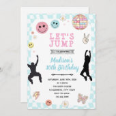 Groovy sprong verjaardagsfeest uitnodiging (Voorkant / Achterkant)