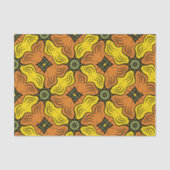 Groovy Squares, Groen, Geel en Sinaasappel Tissuepapier (Voorkant)