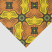 Groovy Squares, Groen, Geel en Sinaasappel Tissuepapier (Detail)