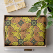 Groovy Squares, Groen, Geel en Sinaasappel Tissuepapier (Geschenk)