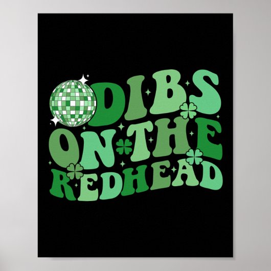 Groovy St. Patrick's Day Disco Byll Dibs Op De Roo Poster (Voorkant)