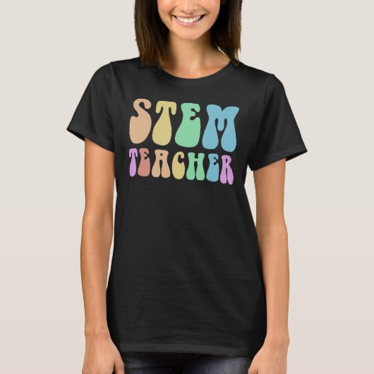Groovy STEM TEACHER Technology Crew STEM Squad Tea T-shirt (Voorkant)