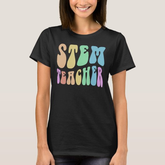 Groovy STEM TEACHER Technology Crew STEM Team Engi T-shirt (Voorkant)