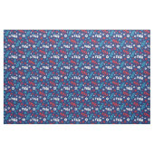 Groovy stempatroon marine stof (Fat Quarter)