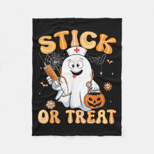 Groovy Stick Of Treat Grappige Halloween Kostuum V Fleece Deken