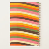 Groovy stijl regenboog golven kleurrijk planner (Achterkant)
