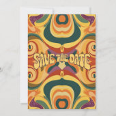 Groovy stijl retro jaren 70 jaren zestig vibe aankondiging (Achterkant)