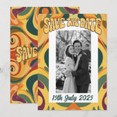 Groovy stijl retro jaren 70 jaren zestig vibe aankondiging (Voorkant / Achterkant)