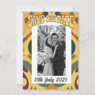 Groovy stijl retro jaren 70 jaren zestig vibe aankondiging