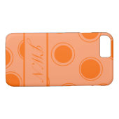 Groovy Stippen #10 met monogram Case-Mate iPhone Case (Achterkant (Horizontaal))