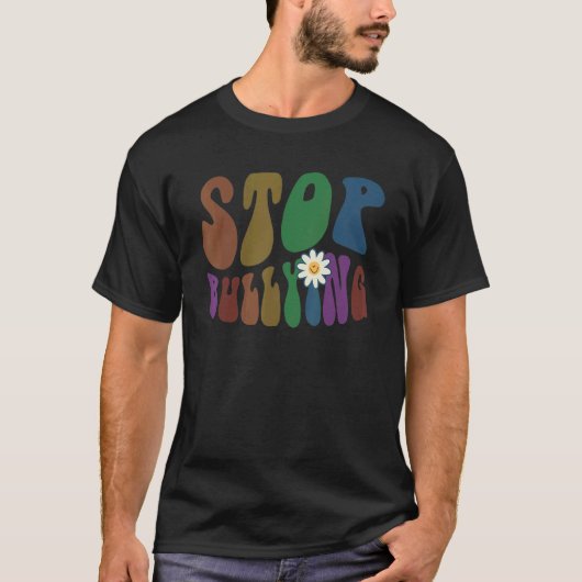 Groovy STOP BULLYING Retro Anti Bullying Choose Ki T-shirt (Voorkant)
