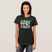 Groovy STOP BULLYING Retro Stop Bullying Choose Ki T-shirt (Voorkant volledig)