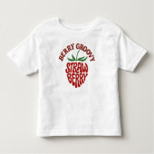 Groovy Strawberry Retro 70s Vibes Kinder Shirts (Voorkant)