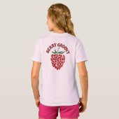 Groovy Strawberry Retro 70s Vibes T-shirt (Achterkant volledig)