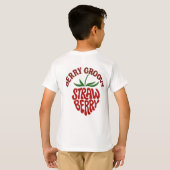 Groovy Strawberry Retro 70s Vibes T-shirt (Achterkant volledig)