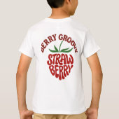 Groovy Strawberry Retro 70s Vibes T-shirt (Achterkant)
