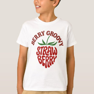 Groovy Strawberry Retro 70s Vibes T-shirt
