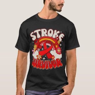 Groovy Stroke Survivor Stroke Awareness Month T-shirt