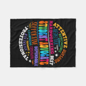 Groovy Student Advocate Waardering Terug naar scho Fleece Deken (Voorkant (Horizontaal))