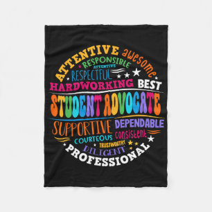 Groovy Student Advocate Waardering Terug naar scho Fleece Deken