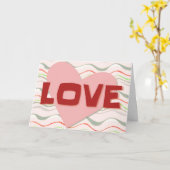 Groovy  Style Heart Love Note Card Kaart (Gele Bloem)