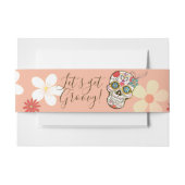 Groovy Sugar Skull Soft Colors Retrobloemen Uitnodigingen Wikkel (Voorkant Voorbeeld)