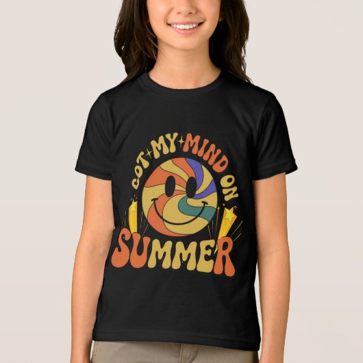 Groovy Summer Vibes Smiley T-shirt (Voorkant)