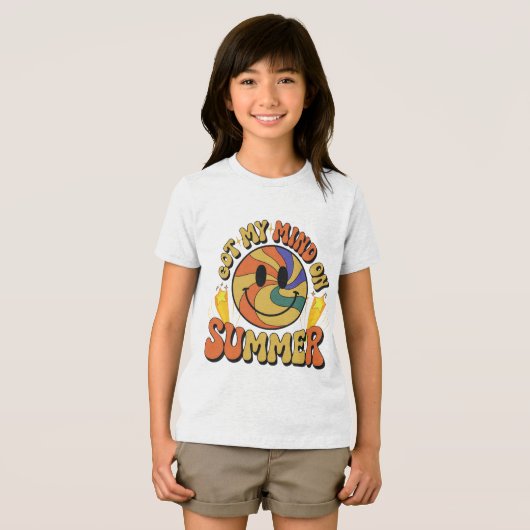 Groovy Summer Vibes Smiley T-shirt (Voorkant volledig)