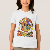 Groovy Summer Vibes Smiley T-shirt (Voorkant)