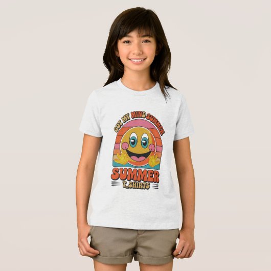 Groovy Summer Vibes Smiley T-shirt (Voorkant volledig)