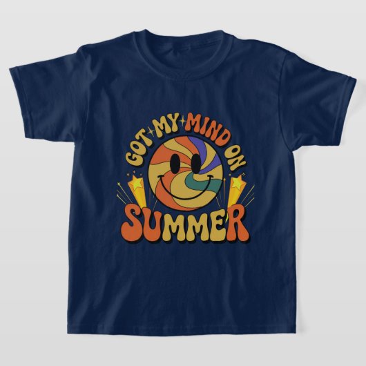 Groovy Summer Vibes Smiley T-shirt (Laagn)