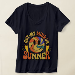 Groovy Summer Vibes Smiley T-shirt