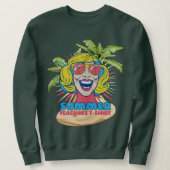 Groovy Summer Vibes Smiley T-shirt voor docenten (Design voorkant)