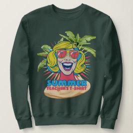 Groovy Summer Vibes Smiley T-shirt voor docenten