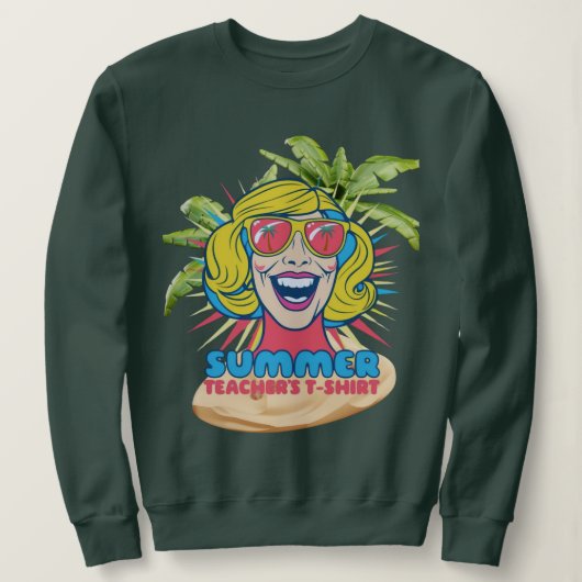 Groovy Summer Vibes Smiley T-shirt voor docenten (Design voorkant)