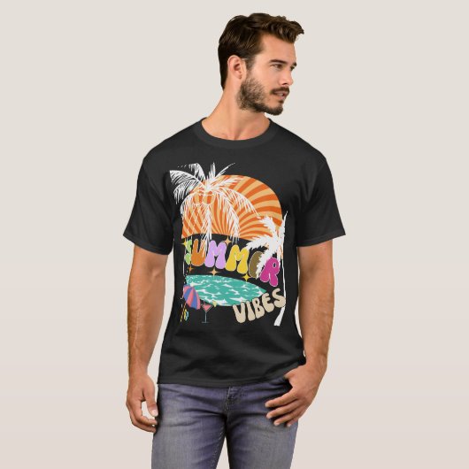 Groovy Summer Vibes T-shirt (Voorkant volledig)