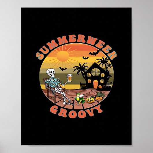 Groovy Summerween voor verfrissende Heat Classic Poster (Voorkant)