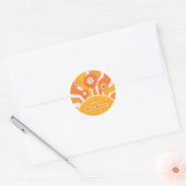 Groovy Sunshine 60s Retro Floral Baby Jongensdouch Ronde Sticker (Envelop)