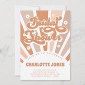 Groovy Sunshine Bohemian Retro Vrijgezellenfeest Kaart (Voorkant)