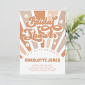 Groovy Sunshine Bohemian Retro Vrijgezellenfeest Kaart (Staand voorkant)