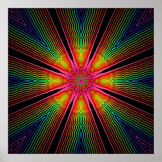Groovy Sunshine - Fractal Poster (Voorkant)