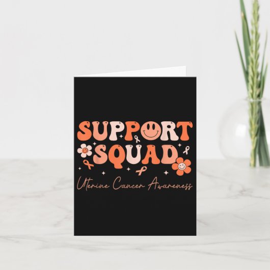 Groovy Support Squad Bewustzijn baarmoederkanker P Kaart (Voorkant)